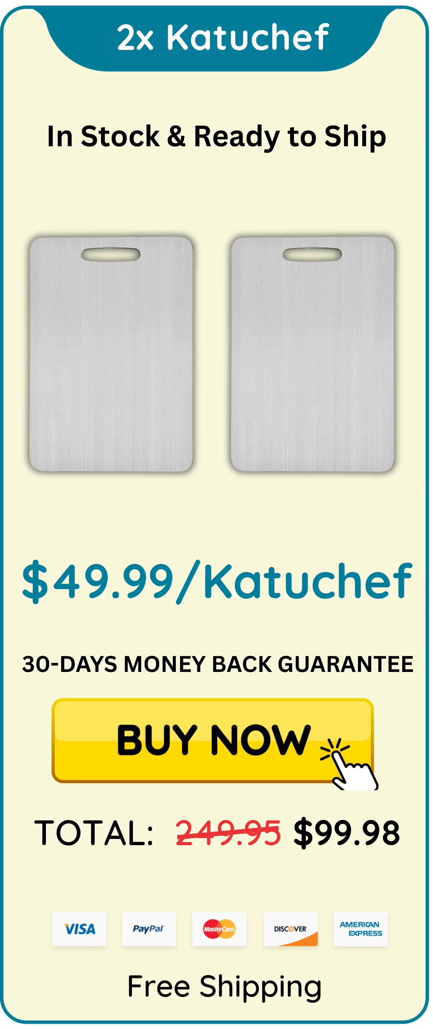 KatuChef Titanium Cutting Board 10